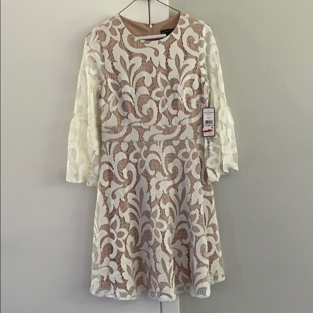 Lace bell sleeve dress